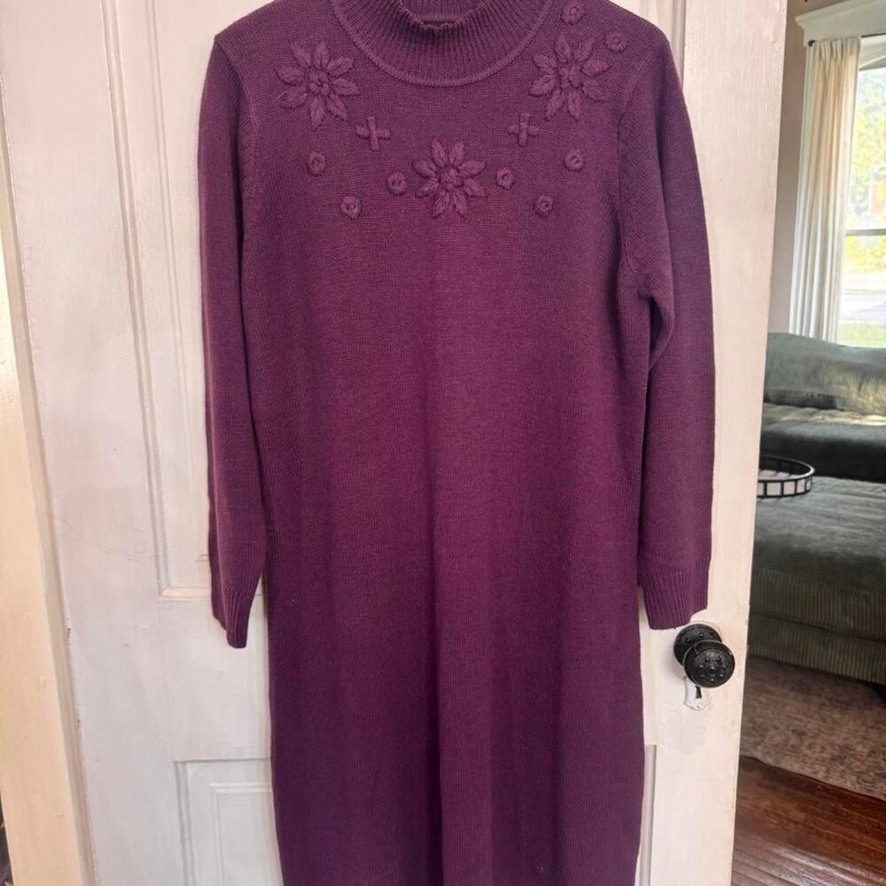 Unbranded Women's Purple and Burgundy Dress